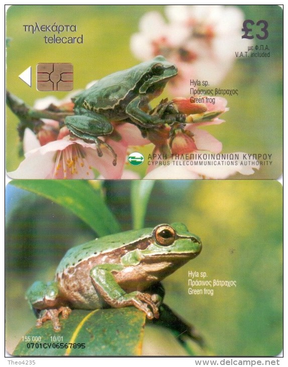 CYPRUS PHONECARD GREEN FROG 10/01-155000pcs 0701CY-USED - Dschungel