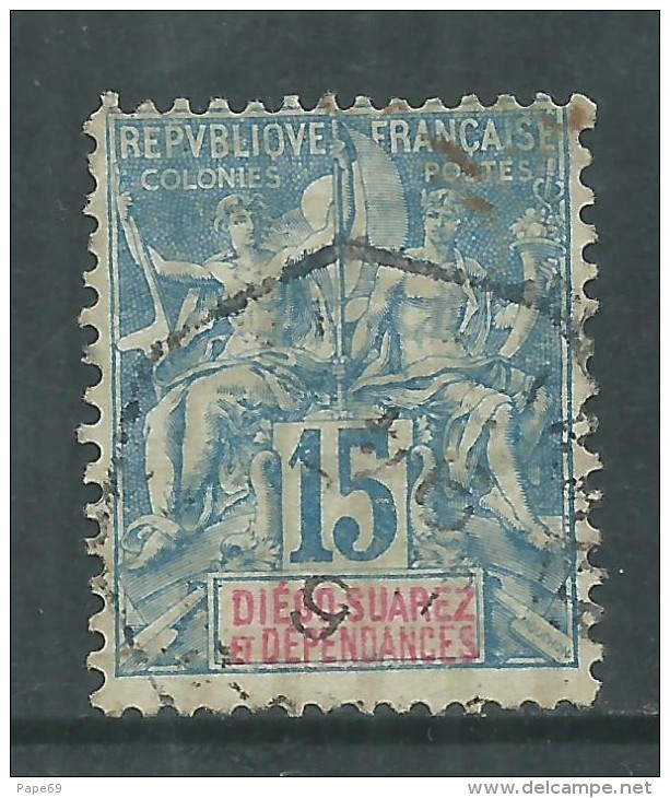 Diégo-Suarez N° 30 O Type Groupe : 15 C. Bleu Oblitération Moyenne, Sinon TB - Neufs