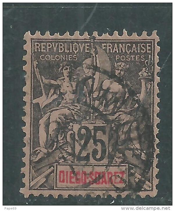 Diégo-Suarez N° 45 O Type Groupe : 25 C. Noir Sur Rose Oblitération Moyenne, Sinon TB - Unused Stamps