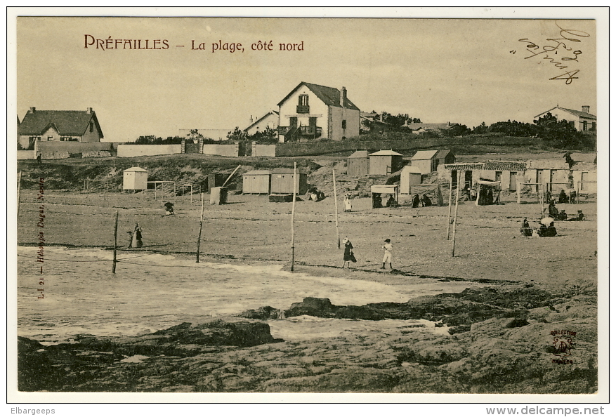 Préfailles - La Plage Coté Nord    ( Animation Près Des Cabanes  ..... ) - Préfailles