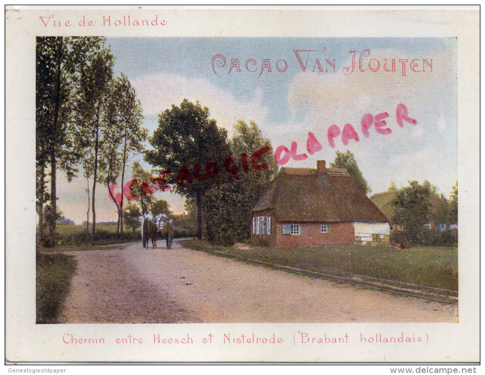 CHROMO CACAO VAN HOUTEN - VUE DE HOLLANDE-CHEMIN ENTRE HEESCH ET NISTELRODE- BRABANT HOLLANDAIS - Van Houten