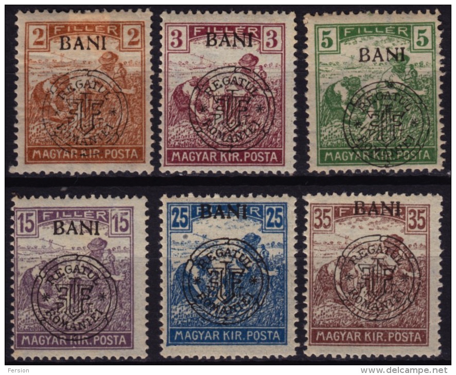 1919 Roman Occupation - Hungary - Cluj Napoca / Kolozsvár  - Harvester LOT - MH/MNH - Siebenbürgen (Transsylvanien)