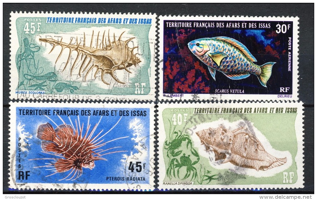 Afars Et Issas Petit Lot Salad De Mer .  4 Timbres Usati (di Cui 1 Djibouti) Catalogo € 13 - Used Stamps