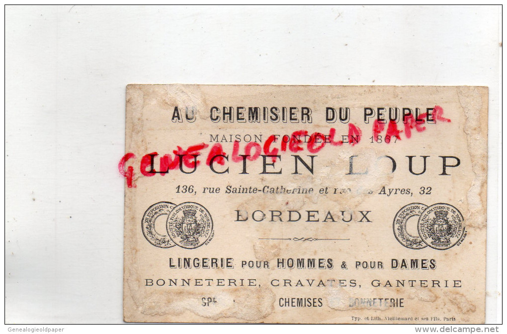 CHROMO - NORMADIE-BORDEAUX - AU CHEMISIER DU PEUPLE-LUCIEN LOUP-136 RUE STE CATHERINE - Sonstige & Ohne Zuordnung