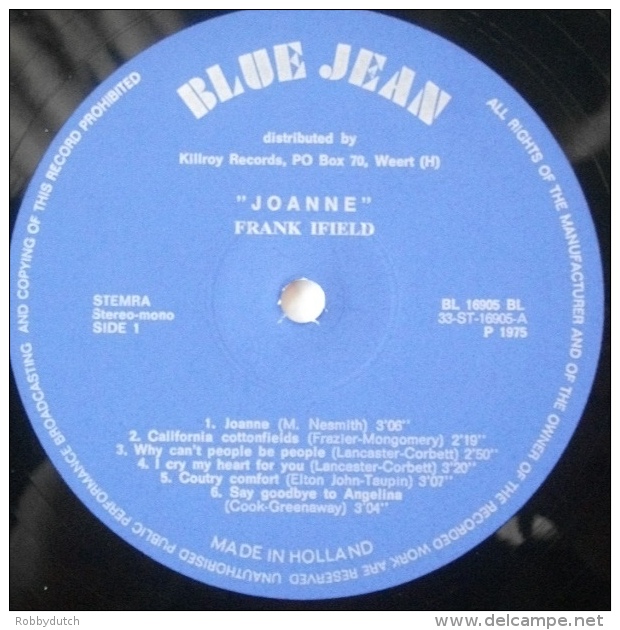 * LP *  FRANK IFIELD - JOANNE (Holland 1975) - Disco, Pop