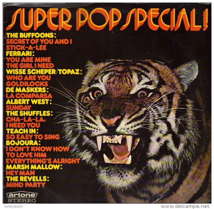 * LP *  SUPER POP SPECIAL - MASKERS / BOJOURA / REVELLS / FERRARI / BUFFOONS / TOPAZ A.o. (Holland 1972) - Compilaties
