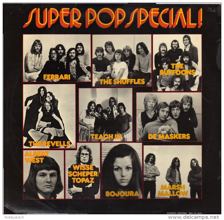 * LP *  SUPER POP SPECIAL - MASKERS / BOJOURA / REVELLS / FERRARI / BUFFOONS / TOPAZ A.o. (Holland 1972) - Compilaties