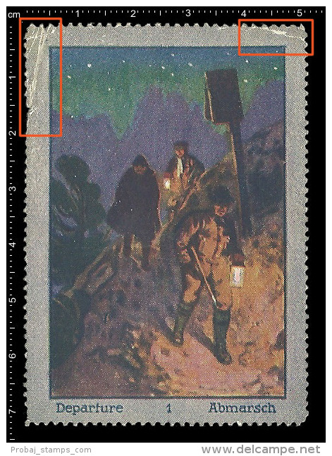 Old Original German Poster Stamp (advertising Cinderella Vignette) Mountain Mountaineering Climbing Alpinisme - Climbing