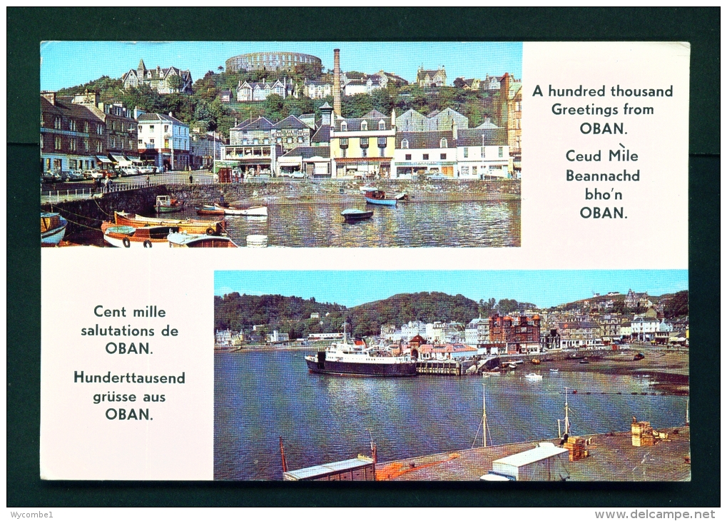 SCOTLAND  -  Oban  Dual View  Used Postcard As Scans - Ayrshire
