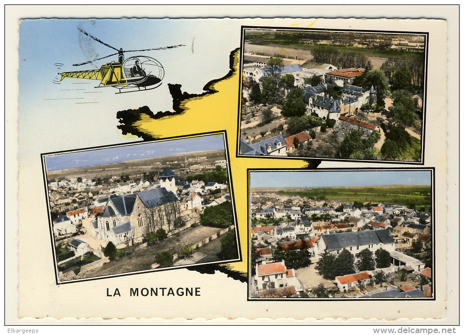 La Montagne  ( 3 Vues Aériennes .... Hélicoptère - Année 1965  ) - La Montagne