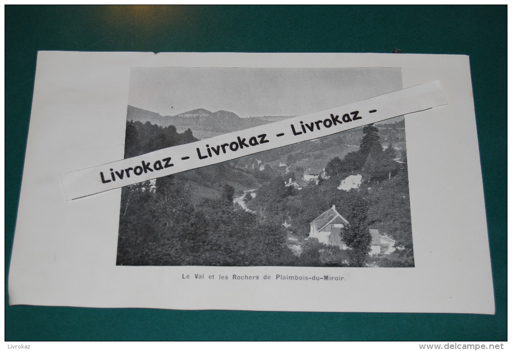 Le Val Et Les Rochers De Plaimbois Du Miroir, Doubs, Consolation-Maisonnettes, Photo Extraite D´un Livre Paru En 1904 - Andere & Zonder Classificatie