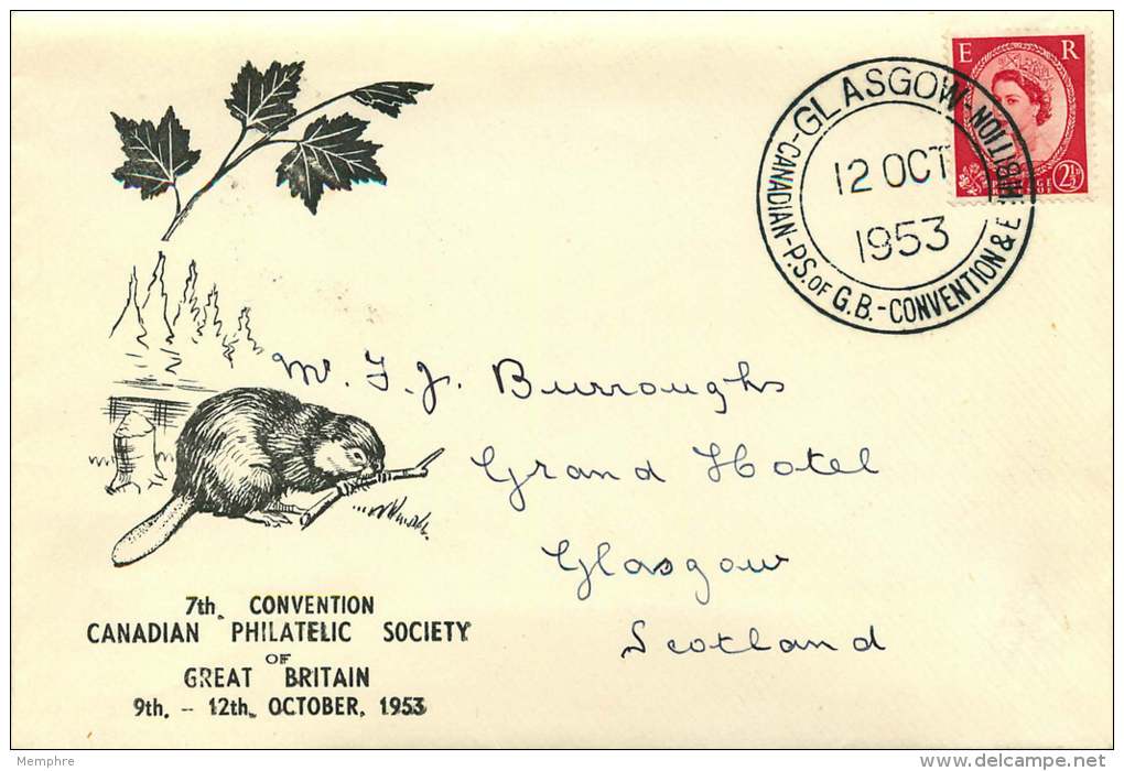 1953  Canadian Philatelic Soc. Of Great Britain Convention Souvenir Cover And Cancel - Lettres & Documents