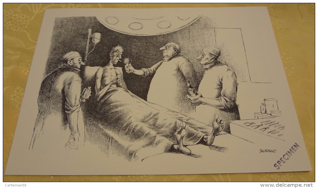 Illustration Spécimen - Claude Serre - Chirurgie, Médecine - Format 37.5 X 27 Cm - Sérigraphies & Lithographies