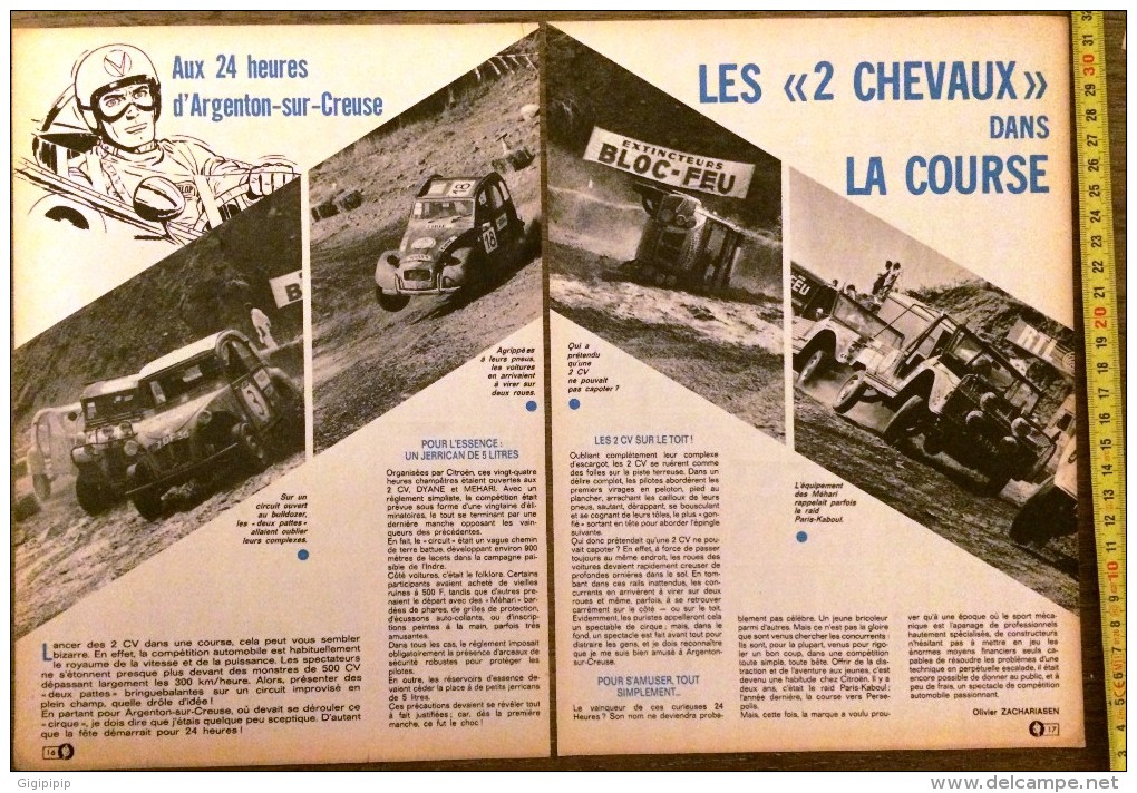 DOCUMENT CITROEN 2CV 2 CV AUX 24 HEURES H  D ARGENTON SUR CREUSE MEHARI - Collections