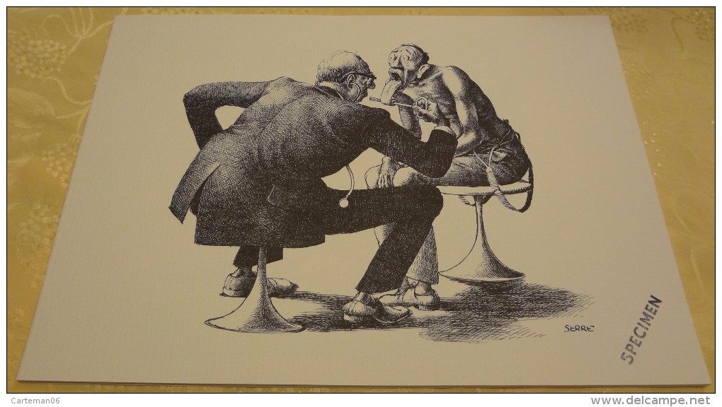 Illustration Spécimen - Claude Serre - Médecin Généraliste, Médecine - Format 37.5 X 27 Cm - Sérigraphies & Lithographies