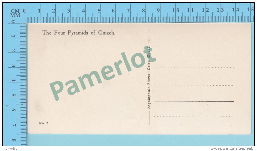 Egypt # 2 Cairo (  The Four Pyramids Of Guizeh , Animated Real Photo, Zogolopoulo Frères) 2 Scans - Le Caire