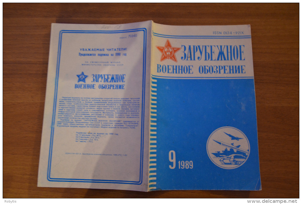 Soviet Union Russia Russland Magazine 1989 Nr. 9 Foreign Military Overview - Langues Slaves