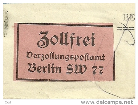 285+403 Op Brief Aangetekend Stempel GENT -> BERLIN, Strookje ZOLLFREI +vignet Nach Zollamtlichter / Wieder Verschlossen - 1934-1935 Leopold III