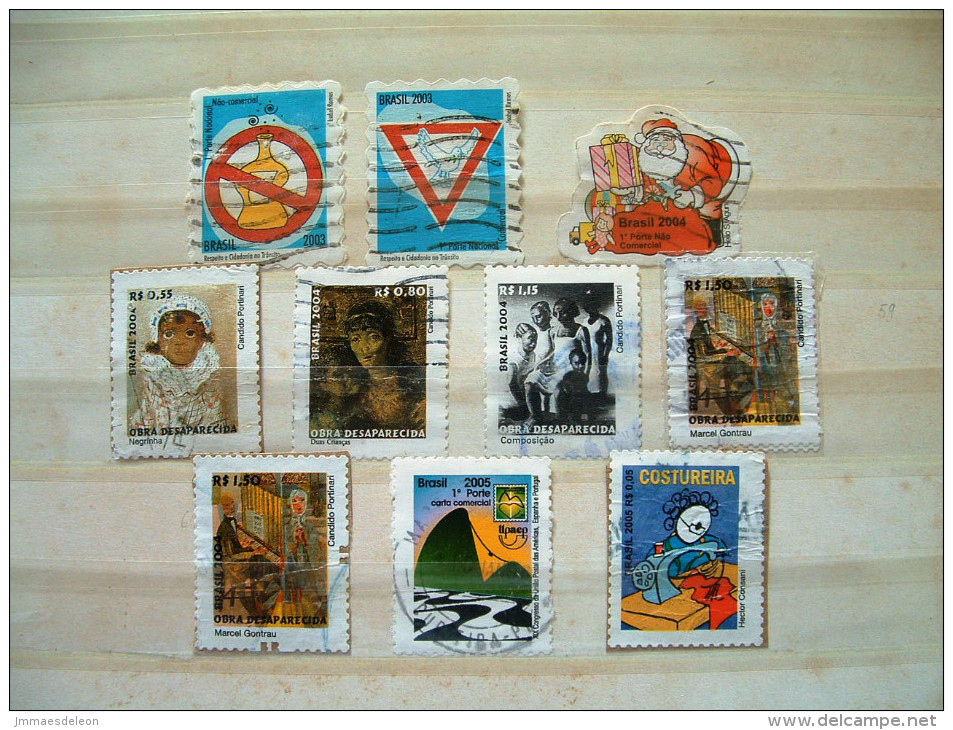 Brazil 2003 - 2005 Road Safety No Alcohol Dove Santa Christmas Theater UPAEP Sewing - Used Stamps