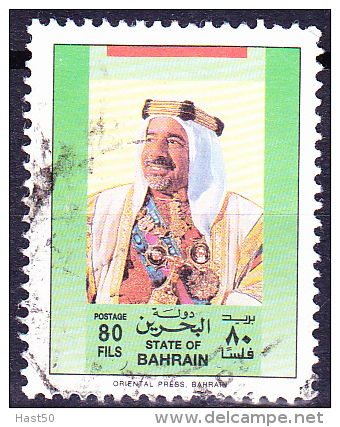 Bahrein - Emir Scheich Isa Bin Salman Al-Khalifa (Mi.Nr. 403) 1989 - Gest. Used Obl - Bahreïn (1965-...)