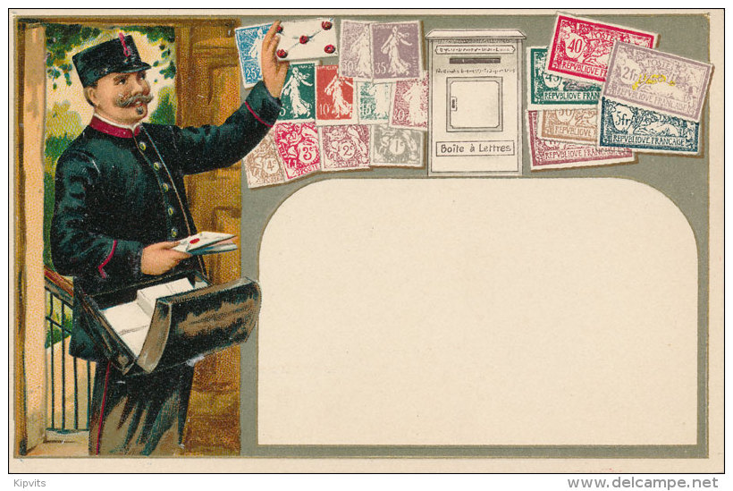 France - Postillon Mailman Postman Briefträger - Embossed Prägedruck - Early 1900s - Timbres (représentations)