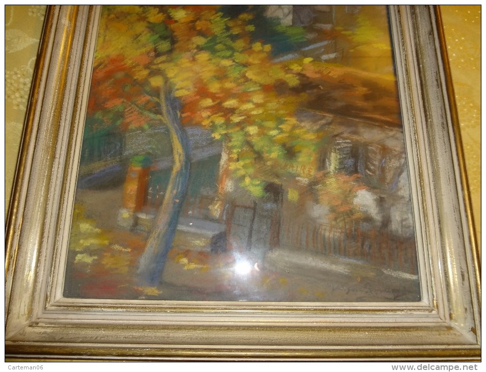 Tableau - Pastel - Signé Georges Romeny ? - Décor, Vieille Maison Du Sculpteur Krieger - Format 55 X 38 Cm - Pastels