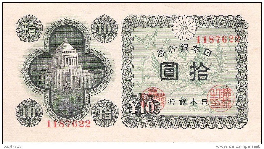 Japan - Pick 87 - 10 Yen 1946 - AUnc - Japon