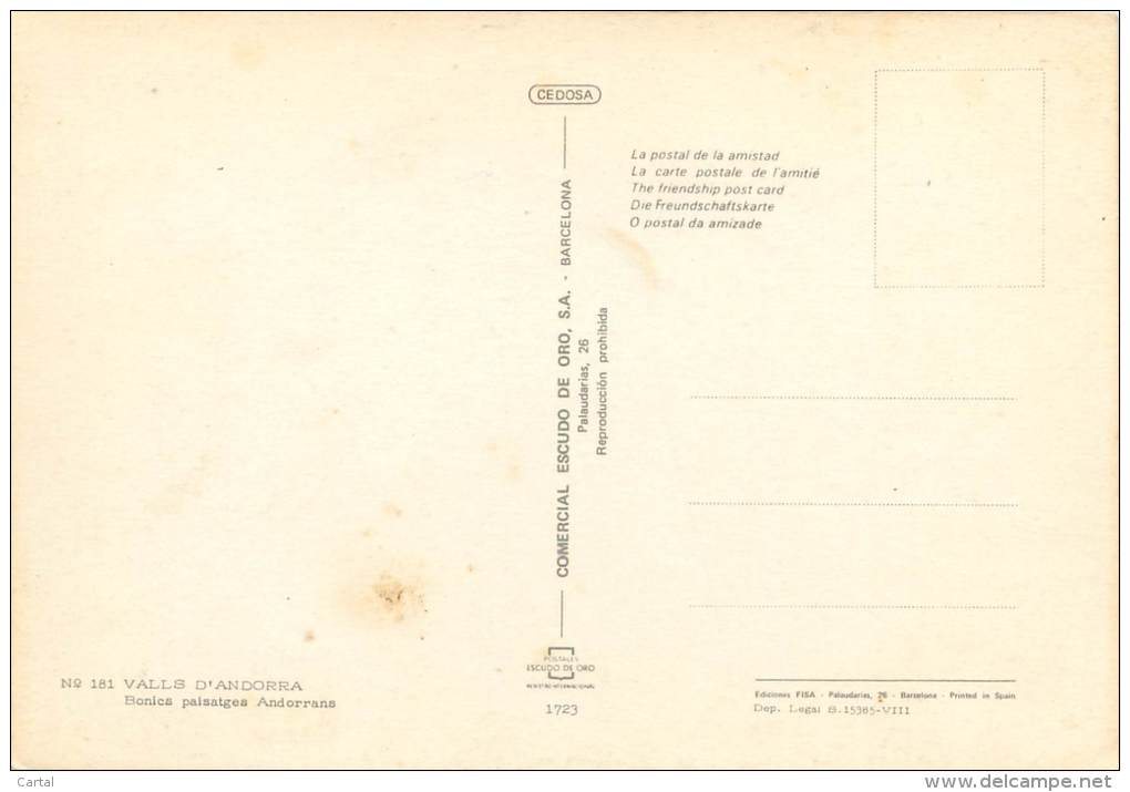 CPM - VALLS D'ANDORRA - Bonics Paisatges Andorrans - Andorre