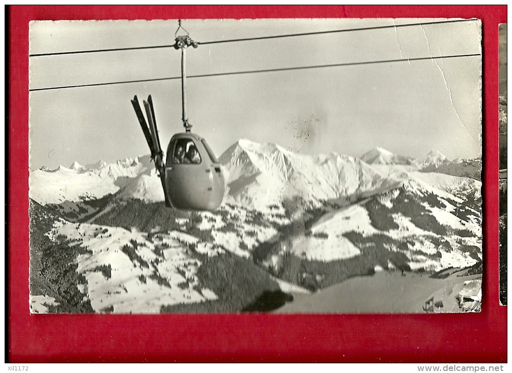 PAM-13 Gondelbahn Zweisimmen Rinderberg. Petit Trou D'épingle Photoglob 8295. Circulé En 1959 - Zweisimmen