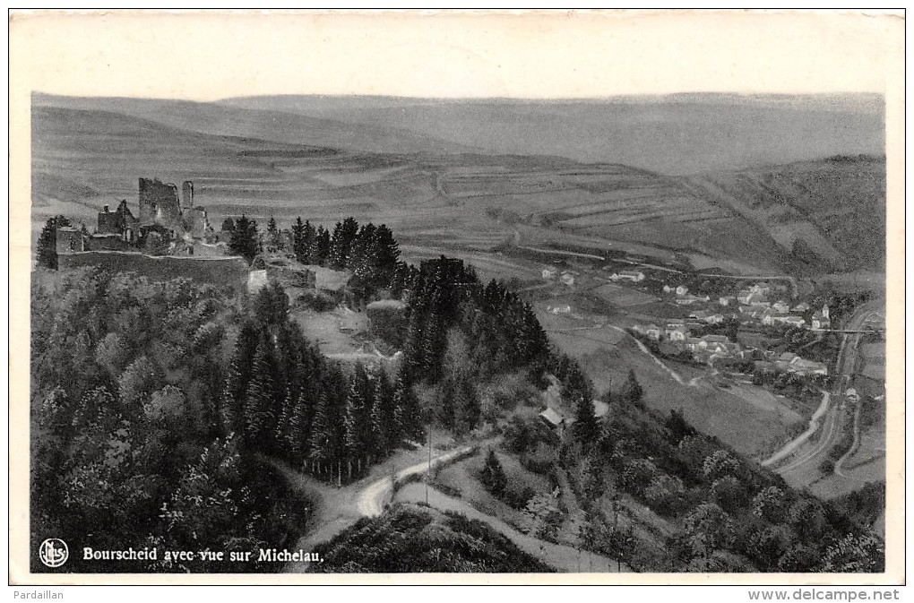 LUXEMBOURG.  CARTE PHOTO. BOURSCHEID AVEC VUE SUR MICHELAU.  BEAU PLAN. - Bourscheid