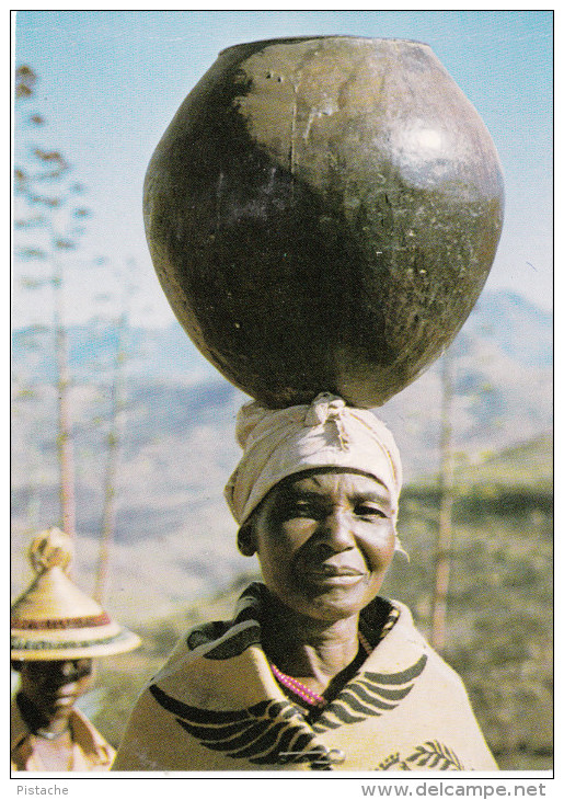 Lesotho Africa Afrique - Mosotho Women - Canari Africain - Animated - Unused - 2 Scans - Lesotho