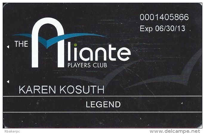 Aliante Casino Las Vegas - Highest Level -> Legend Players Club Card - Casino Cards