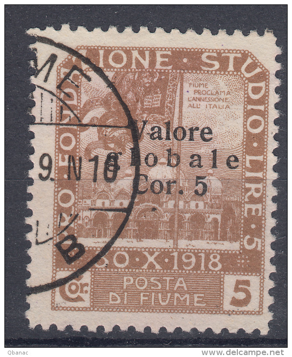 Fiume 1920 Sassone#110 Michel#84 II Used - Fiume