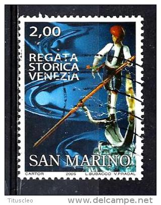 SAINT MARIN  2014°  2,00€  Multicolore Sport Traditionnel Régate Historique De Venise Gondolier (10% De La Cote + 0,15) - Usati