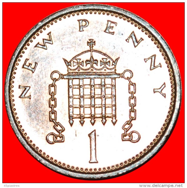 &#9733;PORTCULLIS: UNITED KINGDOM &#9733; 1 NEW PENNY 1971! MINT LUSTER! LOW START&#9733;NO RESERVE! - 1 Penny & 1 New Penny