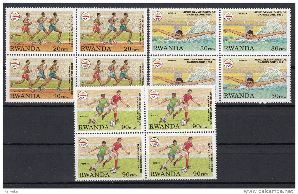 Rwanda - 1396/1398 - Bloc De 4 - JO Barcelone - 1993 - MNH - Rare ! - Ungebraucht