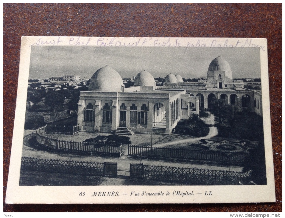 83 - MEKNES Vue D'ensemble De L'Hopital - Sergent Chef Gilaud Ecole De Police Rabat - 1946 - Meknès