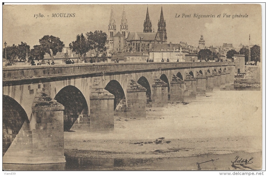 Moulins - Le Pont Régemories Et Vue Générale - Non écrite   - CR4 - Moulins