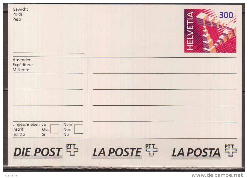 SUISSE     1991         Pré- Affranchie - Vrijstelling Van Portkosten