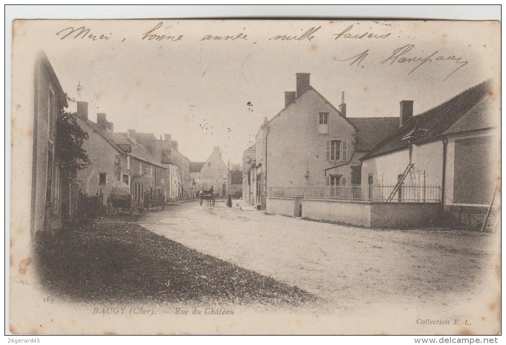 CPA PIONNIERE BAUGY (Cher) - Rue Du Château - Baugy