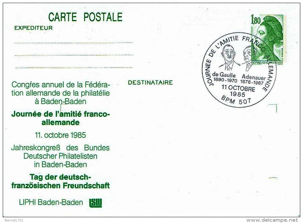 Frankreich / France - Sonderstempel /special Cancellation (a593) - Overprinter Postcards (before 1995)