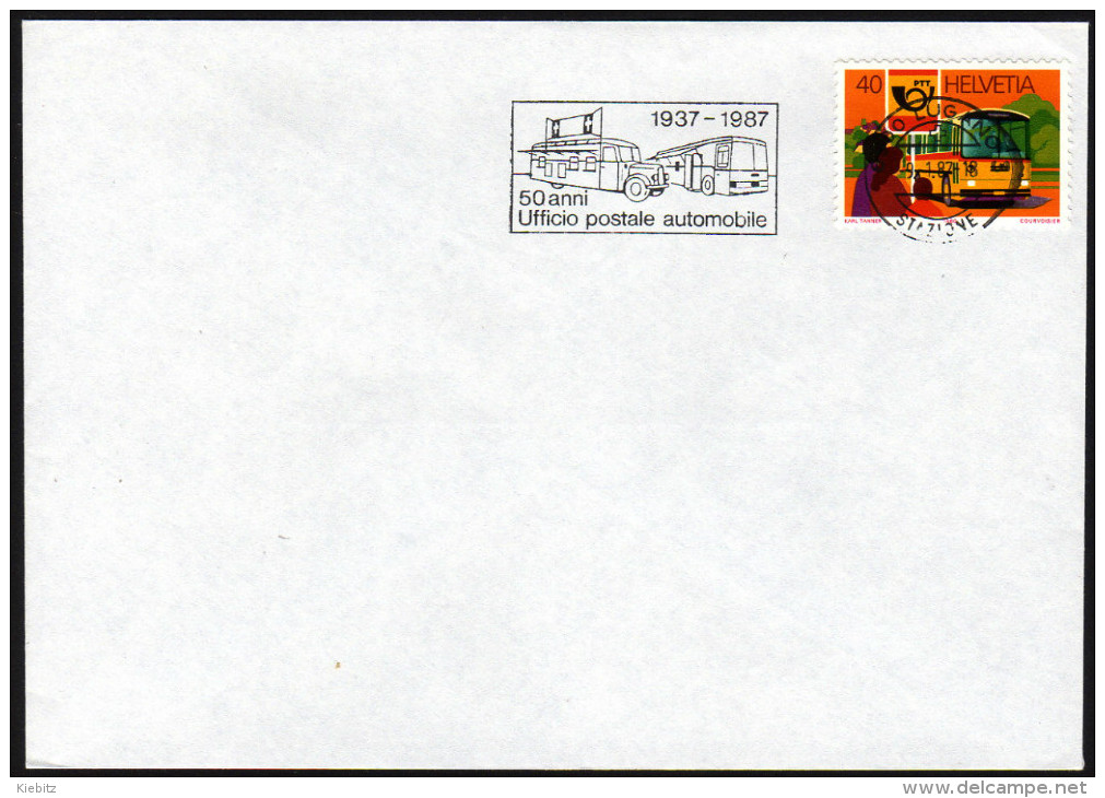 SCHWEIZ 1987 - 50 Jahre Postbus - Sonderstempel - Post