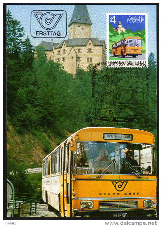 ÖSTERREICH 1982 - 75 Jahre Postbus - Maximumkarte MC - Post