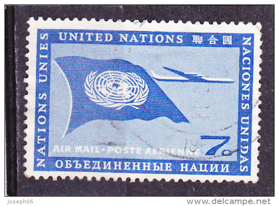 NATIONS  UNIES   1957-59   New York  Poste Aérienne  Y.T. N° 7  Oblitéré - Poste Aérienne