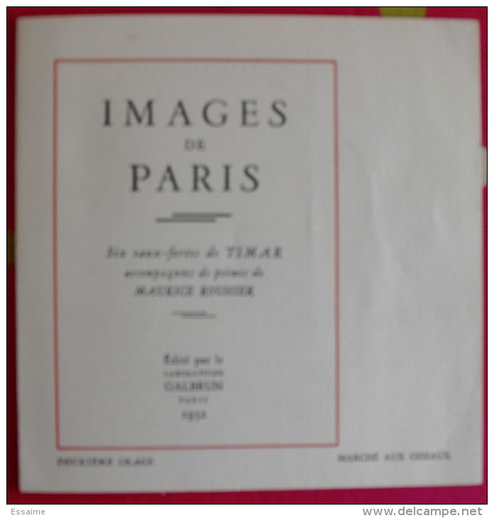 Images De Paris. Eau-forte De Timar + Poème De Maurice Rouhier (marché Aux Oiseaux). 1932. Galbrun - Autres & Non Classés