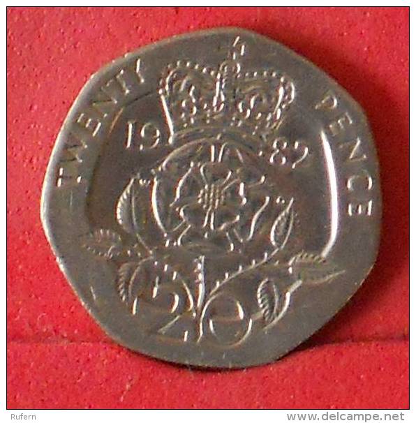 GREAT BRITAIN  20  PENCE  1982   KM# 939  -    (Nº13510) - 20 Pence