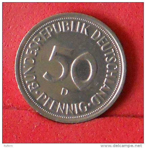 GERMANY FEDERAL REPUBLIK  50  PFENNIG  1989 D   KM# 109,2  -    (Nº13516) - 50 Pfennig
