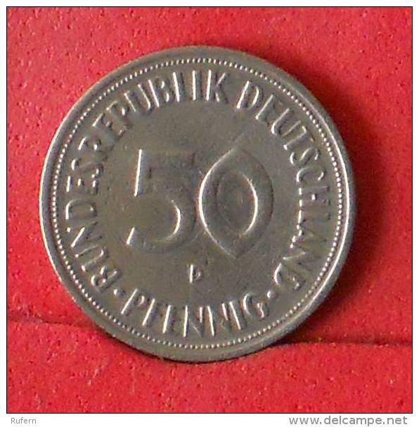 GERMANY FEDERAL REPUBLIK  50  PFENNIG  1950 D   KM# 109,1  -    (Nº13521) - 50 Pfennig