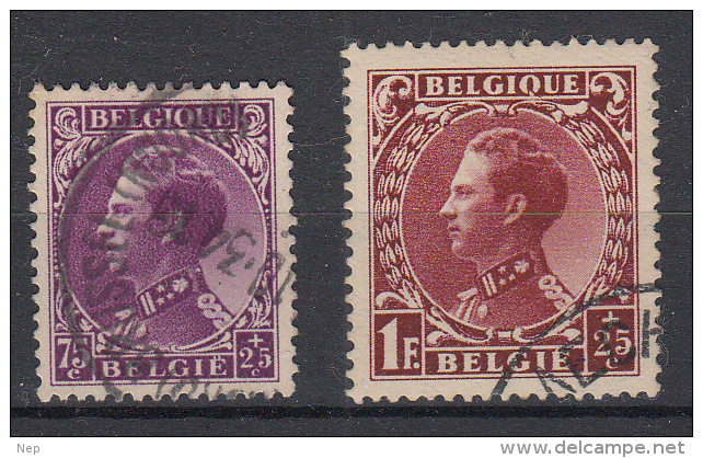 BELGIË - OBP - 1934 - Nr 391 + 393 - Gest//Obl/Us - 1934-1935 Léopold III