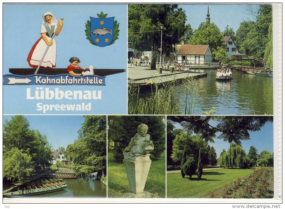 LÜBBENAU Spreewald - Kahnabfahrtstelle - Mehrbildkarte - Luebbenau